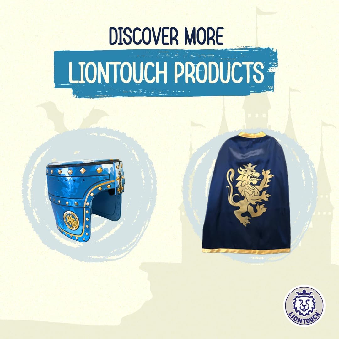 Liontouch - Noble Knight Foam Sword, Shield & Axe, Blue | Playfighting Set for Boys Aged 3-8 Years | Safe Medieval Toy Weapons & Battle Accessories | Pretend Play, Dress Up & Costumes for Kids