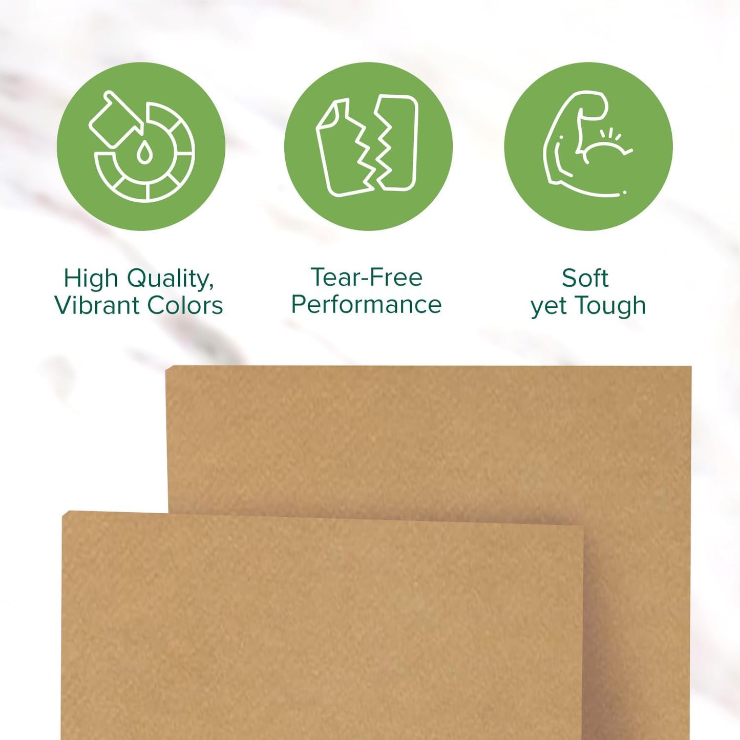SimuLinen Natural Brown Beverage Napkin - Disposable and Absorbant - Party Napkin/Cocktail napkins - Pack of 100