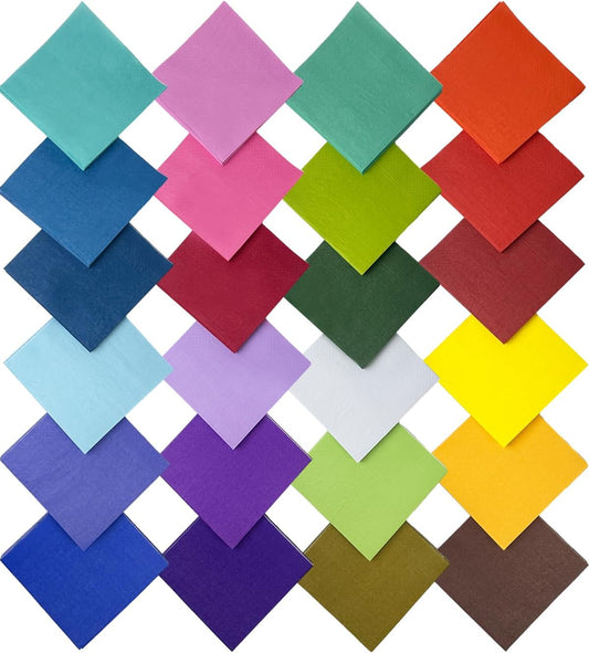 240 Count Dinner disposable Napkins Paper 24 colors Napkin for Cocktail Birthday, Wedding, Party, Lunch, Dessert Napkins(5 * 5inch)