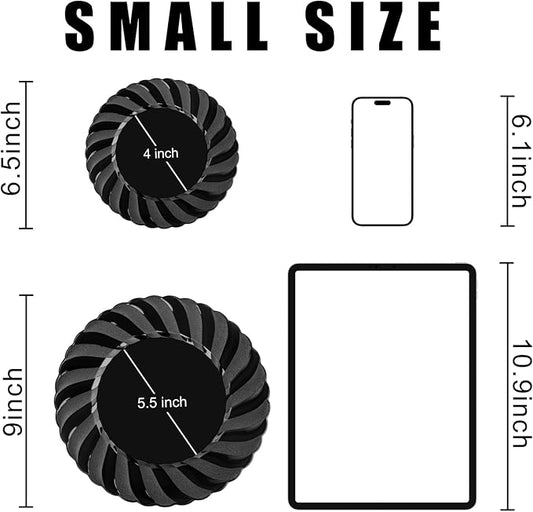 U-QE 100PCS Black Plastic Plates, Heavy Duty Black Disposable Plates Including 50PCS 9inch Dinner Plates & 50PCS 6.5inch Dessert Plates -Hard Plastic Plates for Party Wedding Bridal Shower