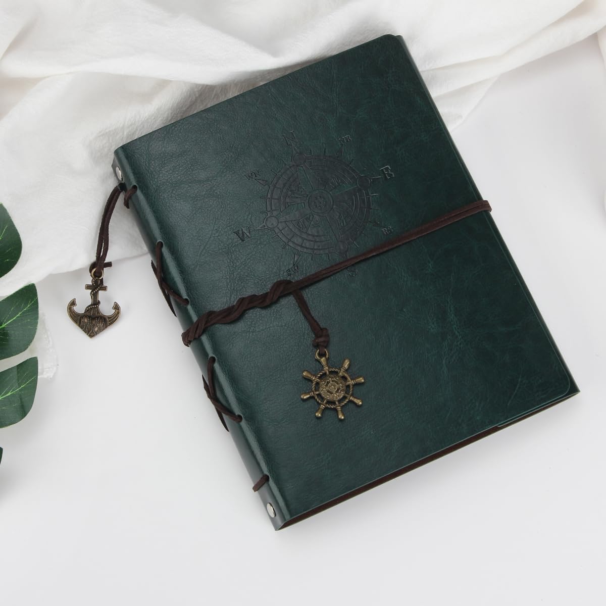 ThxMadam Leather Scrapbook Album Couples Travel Memory Book 8 x 11 Inch Vintage Photo Album Scrap Book DIY Family Scrapbooking Supplies Kits Gift for Valentines Anniversary Christmas wedding