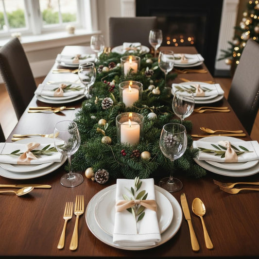 D'Moksha Homes White Linen Napkins Set of 8 - Classic Hemstitch 100% Pure Linen Hemstitch Dinner Napkins 20 x 20 Inch for Fall, Thanksgiving, Christmas, Holiday - Handcrafted and Machine Washable