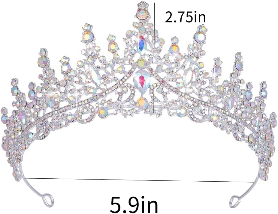 Kamirola Crystal Crowns and Tiaras Headband for Girl or Women Birthday Party Wedding Prom Bridal Halloween Christmas (TR19)