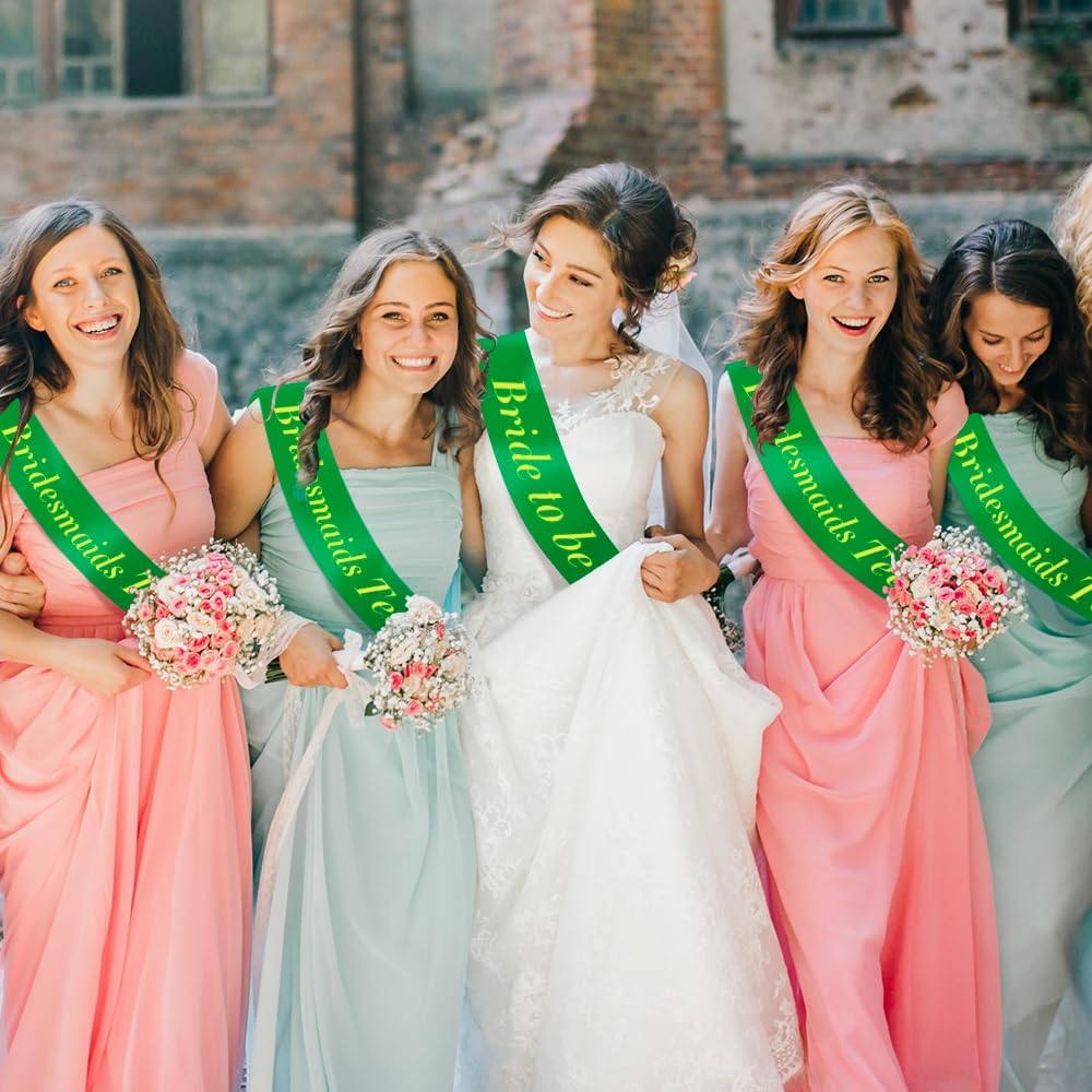 12pcs Green Girl Scout Sash With Badges - Blank Sashes for Pageants, Graduation, Bride, Birthday, Prom Queen, Homecoming Court - Make Your Own