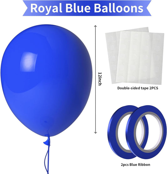 Royal Blue Balloons 100 Pack 12 Inch Blue Latex Balloons for Graduation Baby Shower Wedding Birthday Party Decorations
