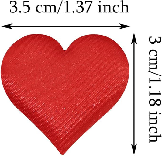 ONLYKXY 200Pcs 3.5cm Big Sponge Confetti Decor Glitter Flower Heart Shape Petals Table Decoration for Wedding Party Valentine's Day Scatter Ponge Petal Confetti (Red)