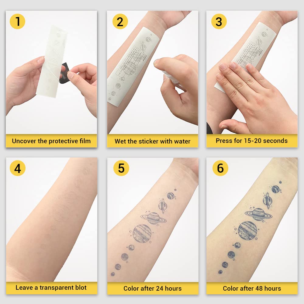INKARTLINK Tattoo Tech, 2 Sheets Extra Large Semi Permanent Tattoo, Adult Art Design Temporary Tattoos, Lasts 1-2 Weeks, Waterproof, Realistic Look, No Adhesive, No Reflection (Medusa)