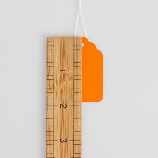 Price Tags with String Attached, Pack of 500 Blank Labeling Writable Tags for Product Jewelry Clothing Arts & Crafts DIY Gift Decorations(1.18"x1.18", Orange)