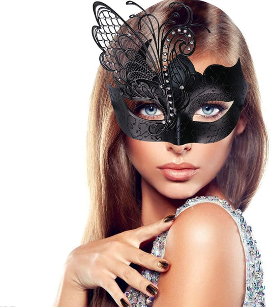 Mysterious Venetian Butterfly Lady Masquerade Halloween Party Mask Evening Prom Ball Mask Bar Costumes Accessory