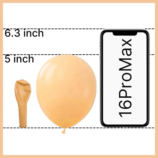 PartyWoo Nude Balloons 100pcs 5 Inch Apricot Boho Fall Neutral Latex Helium Balloons for Graduation Wedding Anniversary Birthday Boy Baby Shower Woodland Boho Theme Party Decorations Brown-F05