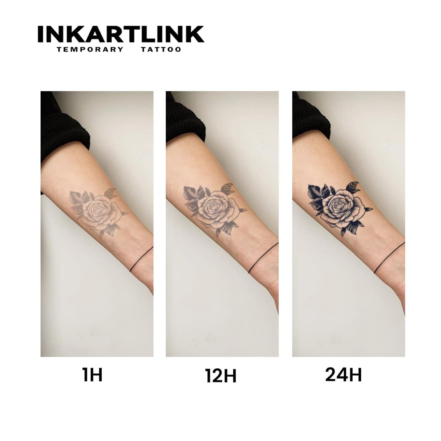 INKARTLINK 2 Sheets Extra Large Semi permanent Tattoos, Temporary Tattoos, Adult Art Designs, Waterproof, Realistic, No Adhesive, Non-Reflective, Lasts 1-2 Weeks,(Eternal Guardian)