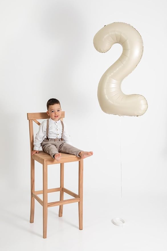 Cream 3 Balloon, Cream Number Balloons 40 Inch, 3rd Birthday Decorations for Kids Girls Boys, Men Women Party Supplies for Party Decorations, Number 3 Balloon