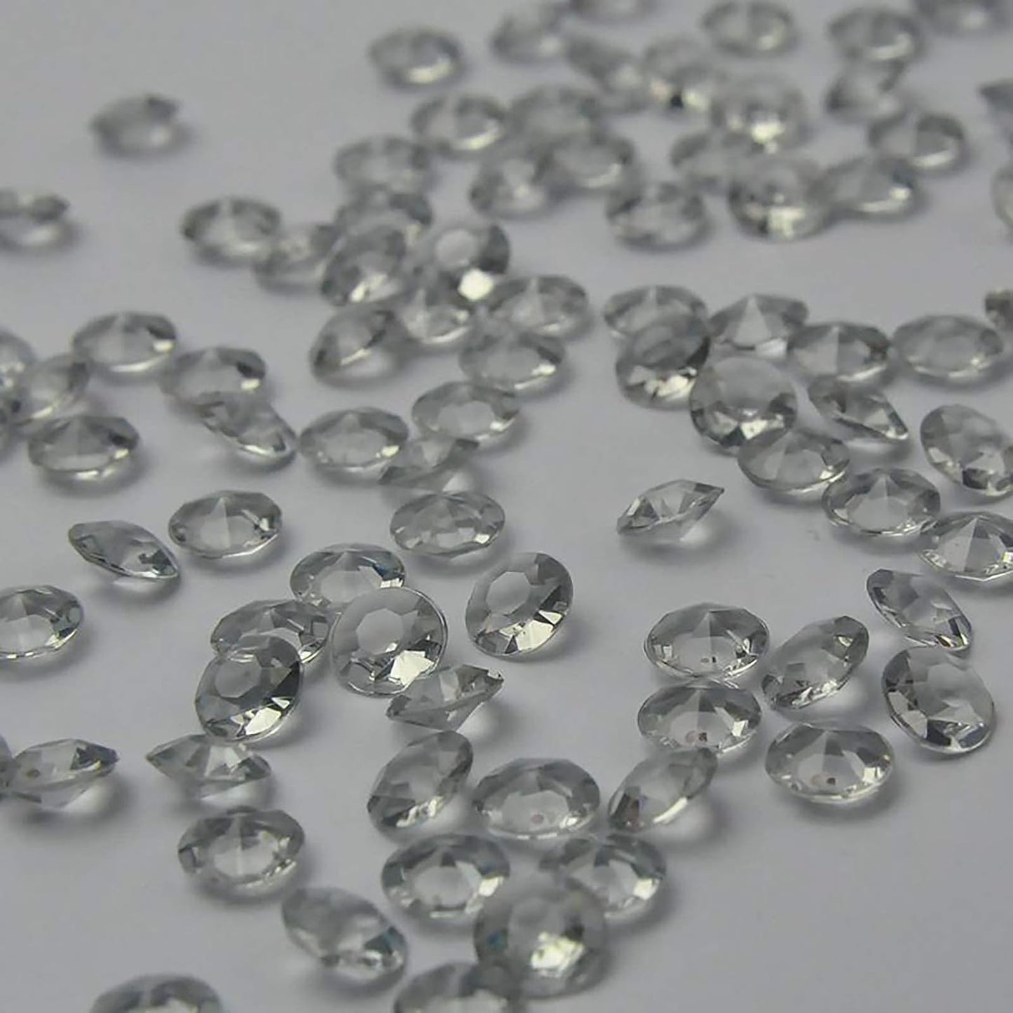 ZKC 4.5mm 10000PCS Gray Crystal Acrylic Diamond Vase Fillers Beads for Wedding Centerpiece Table Scatter Shower Party Vase Beads Decorations, Grey