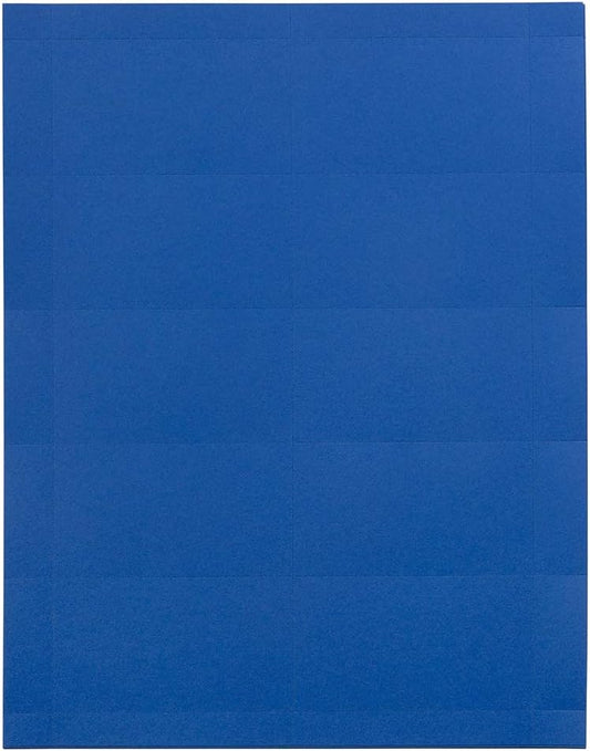 JAM PAPER Printable Business Cards - 3 1/2 x 2 - Presidential Blue - 100/Pack