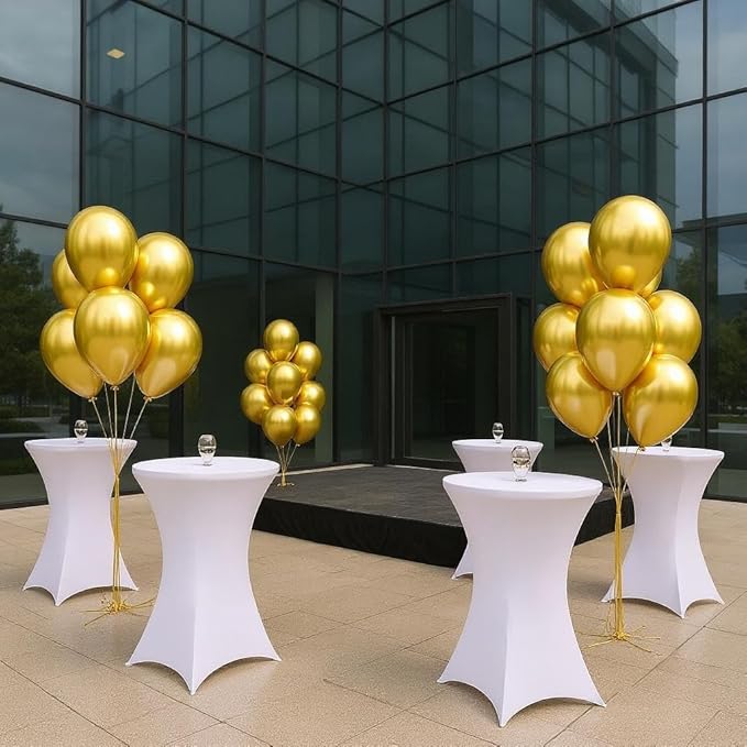 50 Pcs 12 Inch Metallic Gold Balloons, Chrome Gold Latex Balloons for Party Decorations, Shiny Thick Gold Balloons for Wedding, Birthday, Graduation, Baby Shower, Anniversary Decorations