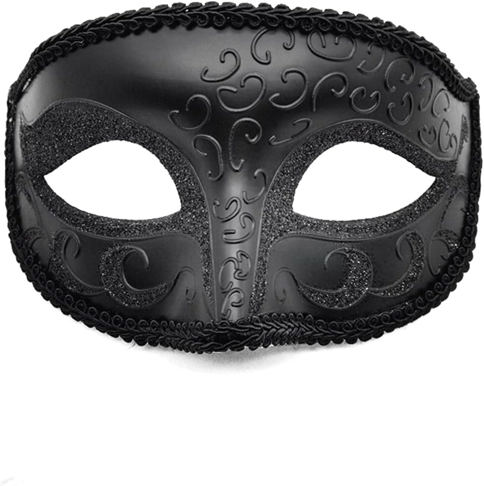 Couple Masquerade Mask Set - Venetian Style Masks for Halloween, Costume Parties and Carnival