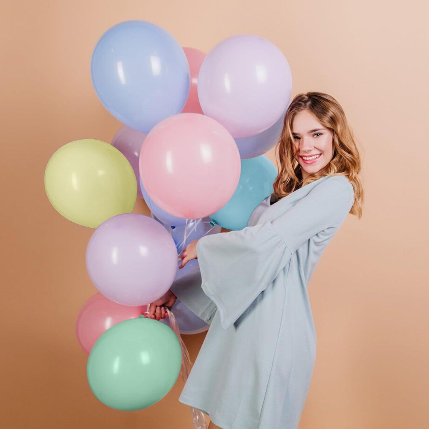 Pastel Balloons Latex Pastel Birthday Decorations 30 Pack 18 inch Round Helium Multicolor Macaron Rainbow Decor for Birthday Rainbow Party Baby Shower Wedding Easter Balloons Decorations