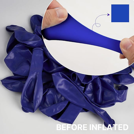 PartyWoo Blue Balloons 140pcs Different Sizes of 18 12 10 5 Inch Navy Blue Balloon Arch Kit Garland for Birthday Gender Reveal Baby Shower Graduation Retirement Bachelorette Party Decorations Blue-Y59