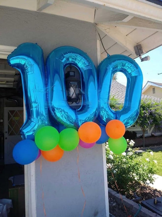 Metallic Blue Number 9 Balloon 40 Inch, 9th Birthday Party Decorations for Children, Giant 9 Foil Balloon for Party Supplies
