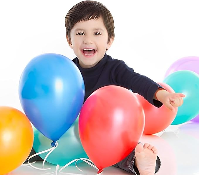 120pcs Colorful Balloons 12inch Rainbow Latex Balloons for Boys Girls Birthday Baby Shower Gender Reveal Wedding Decorations