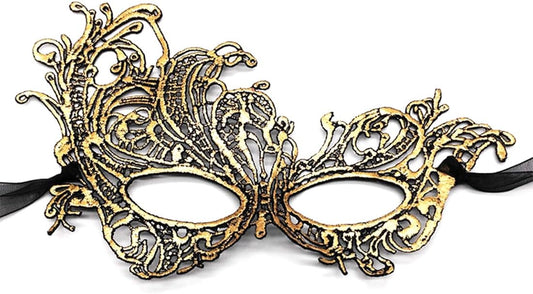 2 Pieces Masquerade Mask for Women Black Lace Mask for Masquerade Ball, Halloween Party