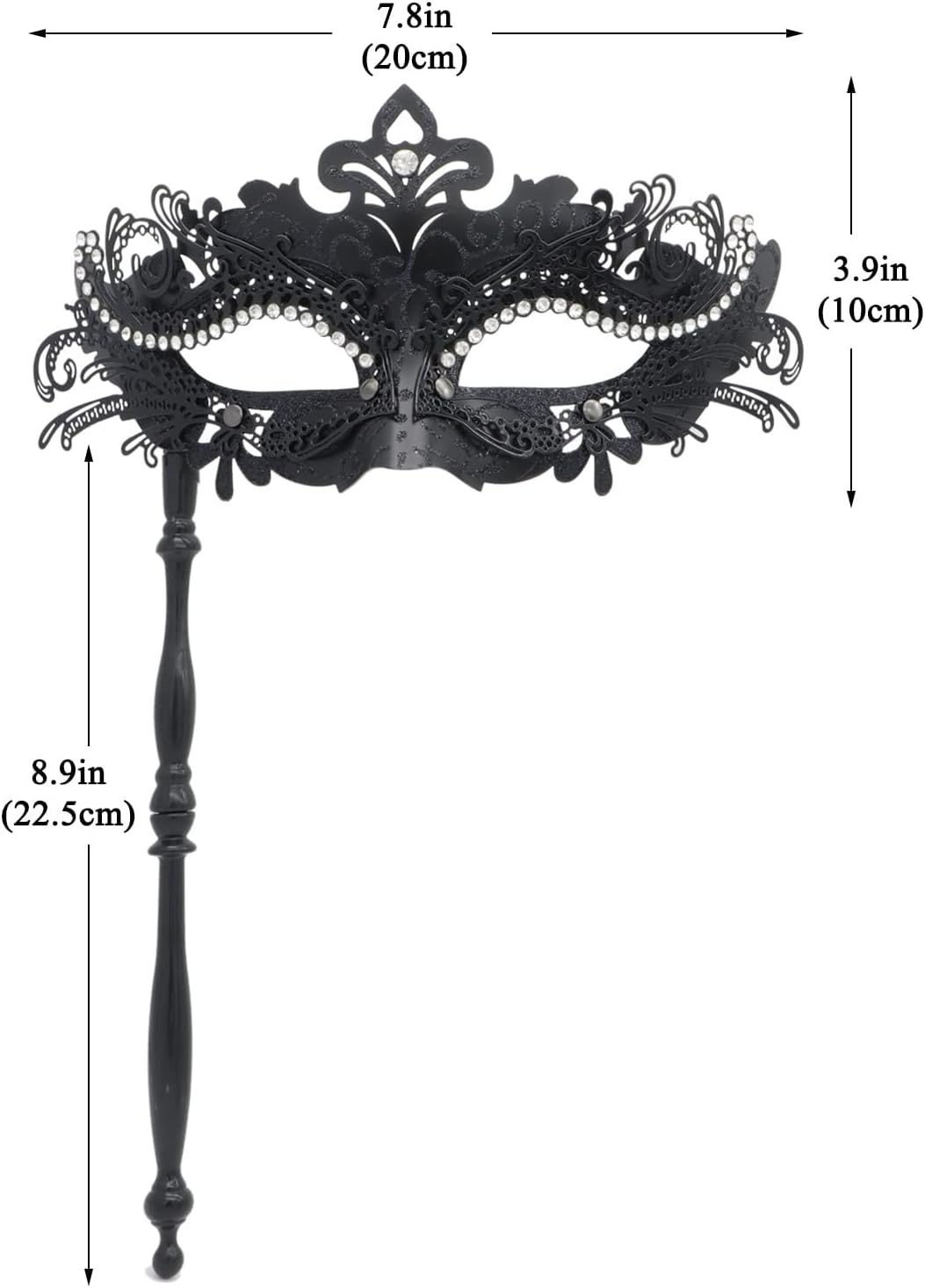 Coddsmz Masquerade Mask with Stick Venetian Mask Mardi Gras Decorations for Womens Halloween Costume Mask