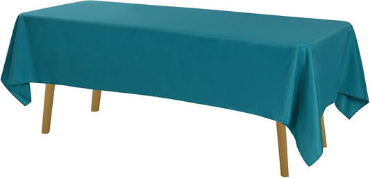 Rectangle Tablecloth 60x102 inch Washable Polyester Fabric Table Cloth for Wedding Party Dining Banquet Decoration(60x102, Teal)