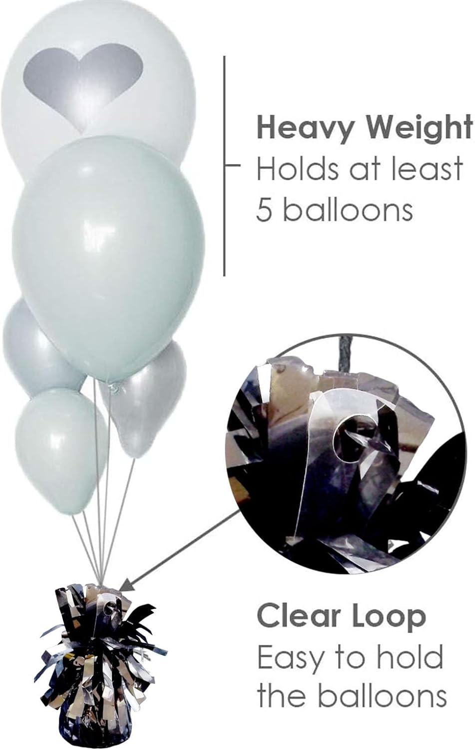 balloon weights are perfect for parties, birthdays, weddings. Each pack includes 6PCS durable weights that easily decorate balloons and elevate any celebration. (Black)