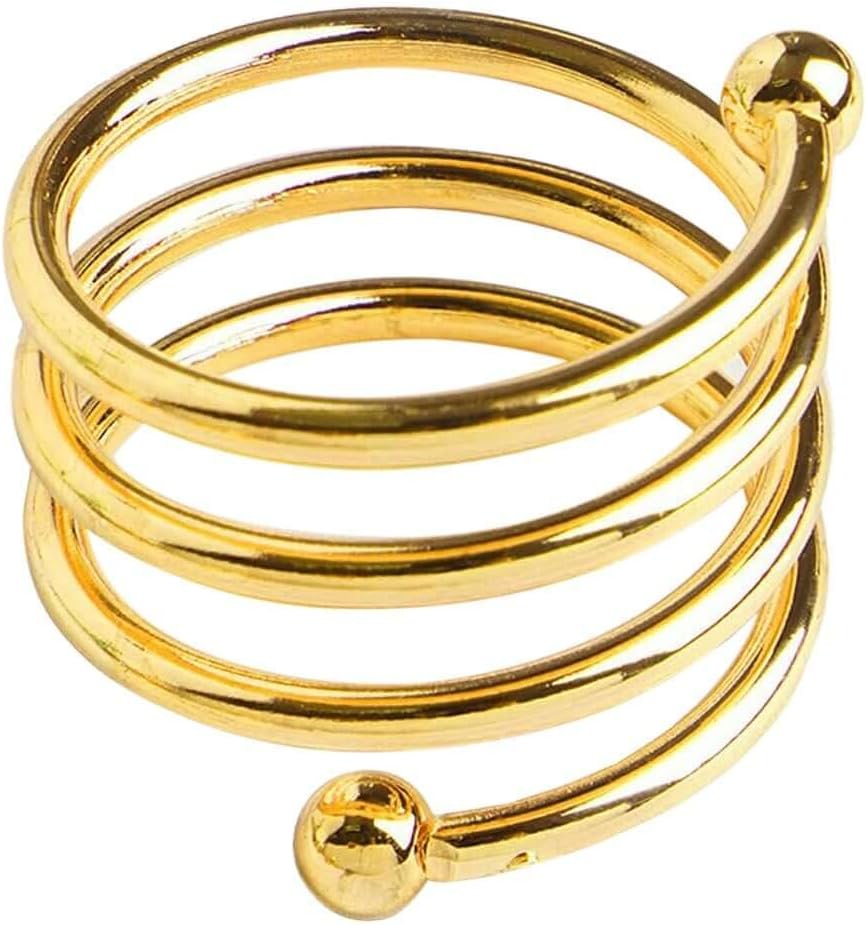 Efavormart Enticing Gold Plated Aluminum Napkin Rings for Place Settings Wedding Receptions Dinner or Holiday Parties - 4/pk