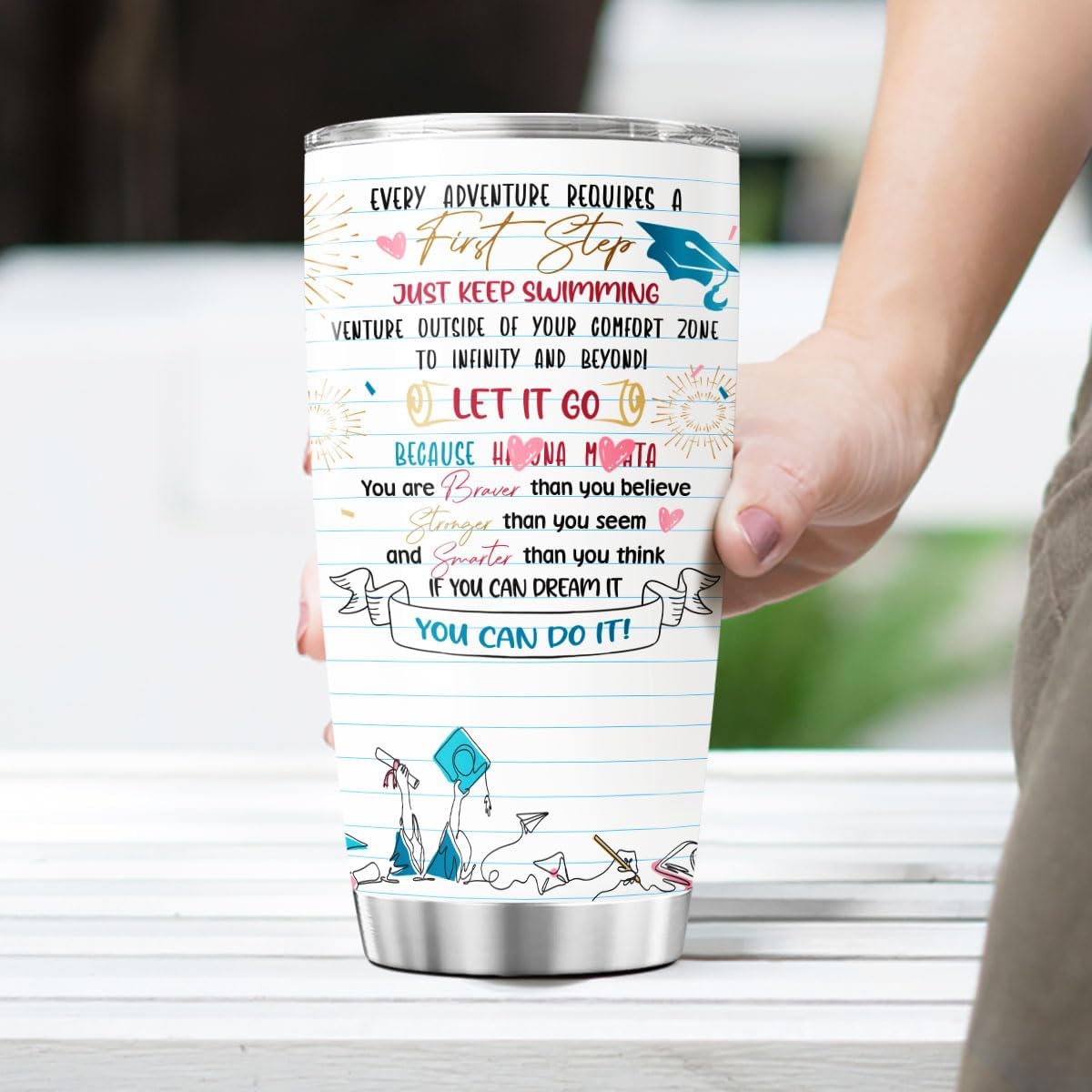 Graduation Gifts, Graduation Tassel Castle, Tumbler 20 Oz With Lid And Straw, Tumblers Of Class