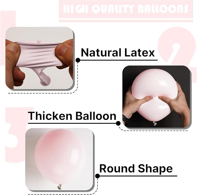 PartyWoo Pale Pink Balloons 85pcs Different Sizes of 18 12 10 5 Inch Light Pastel Baby Pink Balloon Arch Kit for Engagement Bachelorette Baby Shower Easter Birthday Party Decorations Pink-Q01