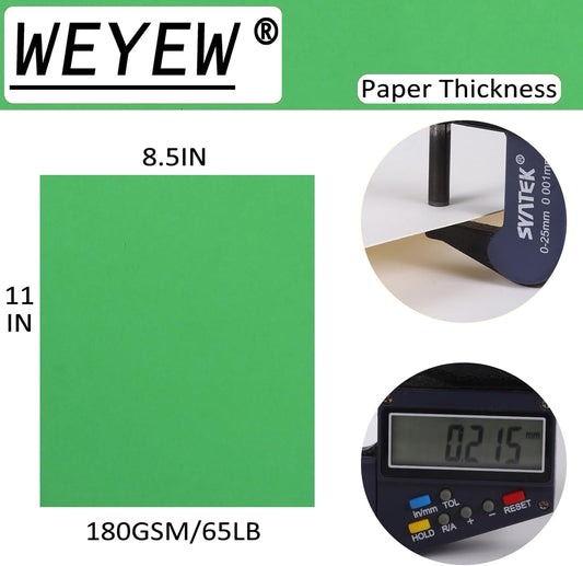 Deep Green Cardstock 8.5 x 11 Thick Paper, 40 Sheets 65 LB/180 GSM, Cardstock Printer Paper for Invitations, Menus, Wedding, DIY Cards, Kids School Supplies