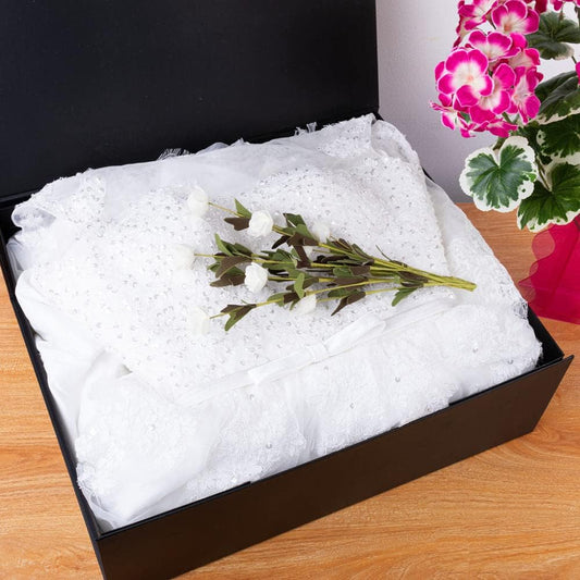 Black Extra Large Gift Box with Lid 1 Pcs 19x16x6 Inches, Gift Box large Black Gift Boxes for Presents Clothes Robe Wedding Dress Sweater,Reusable Foldable Bridesmaid Proposal Box(Matte)