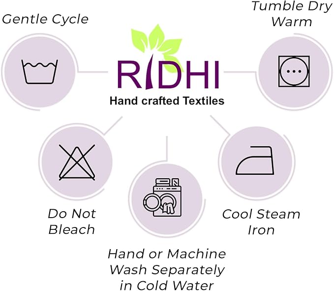 Ridhi Hand Block Print Queen Blue Rectangle Cotton Tablecloth 160" x 72" Reusable Table Cover Decorative Everyday Use for Dining, Farmhouse, Home Gift for Spring, Easter, Valentine