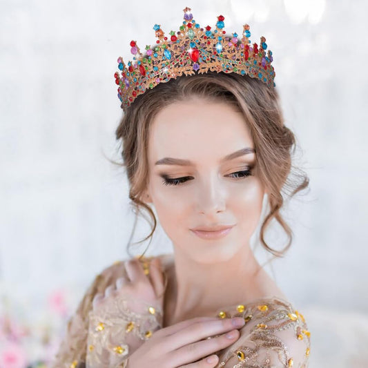 Kamirola Crystal Crowns and Tiaras Headband for Girl or Women Birthday Party Wedding Prom Bridal Halloween Christmas (TR19)