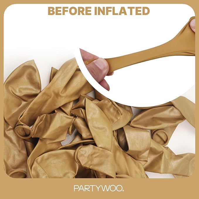 PartyWoo Metallic Gold Balloons 85pcs Different Sizes of 18 12 10 5 Inch Chrome Gold Balloon Arch Kit Garland for Birthday Graduation Baby Shower Wedding Bachelorette Party Decorations Gold-G127