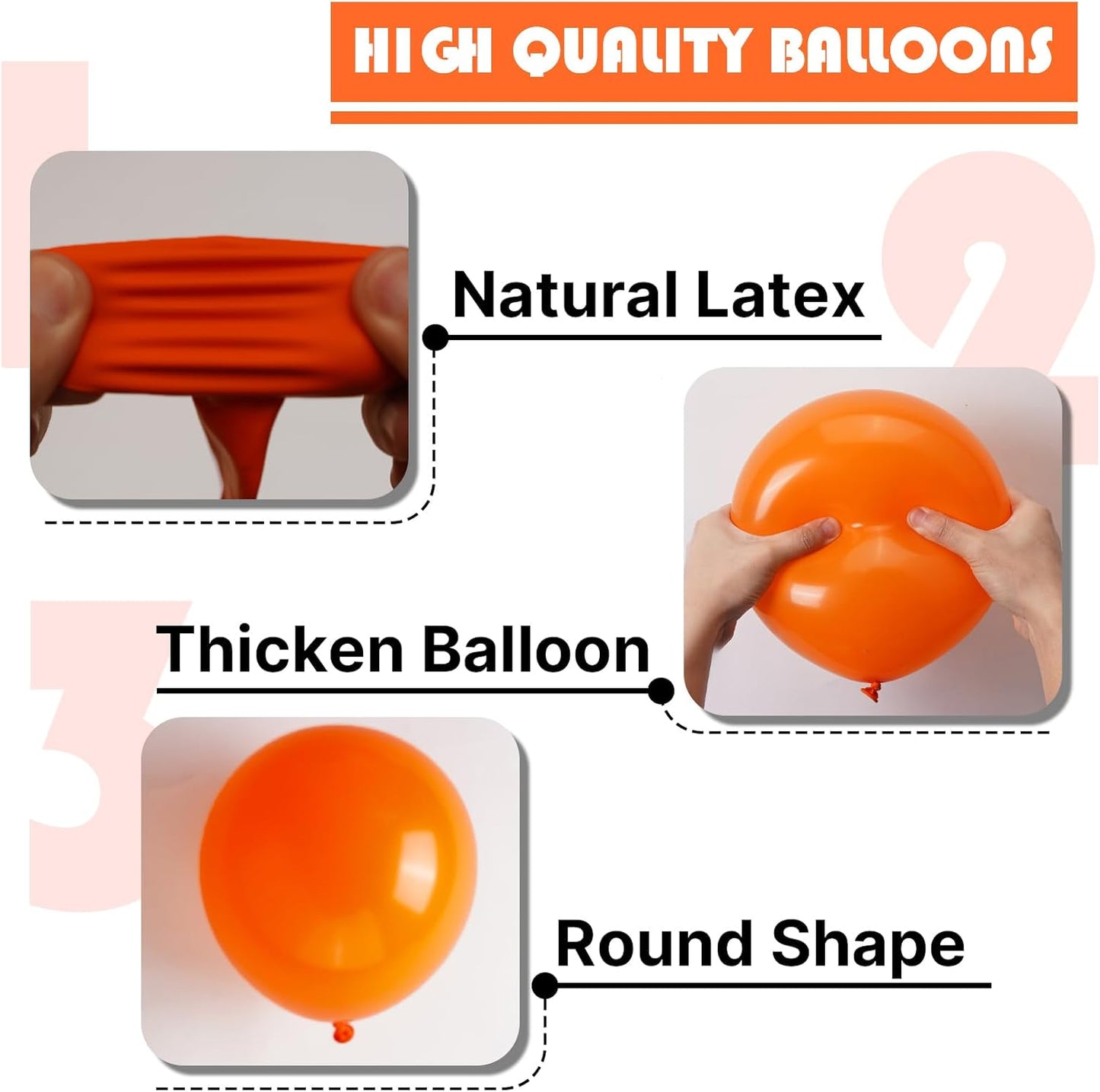 PartyWoo Orange Balloons 100pcs 5 Inch Latex Helium Balloons for Birthday Baby Shower Graduation Fall Tangerine Little Cutie Pumpkin Tropical Sunshine Boho Theme Party Decorations Orange-Y9