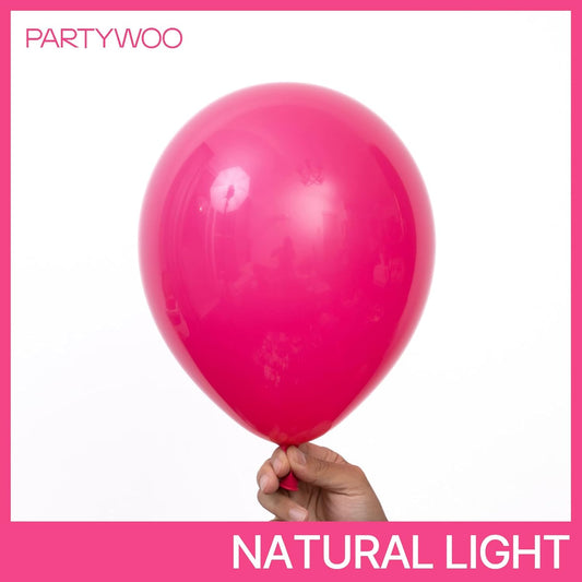 PartyWoo Hot Pink Balloons 100 pcs Different Sizes of 36 18 12 10 5 Inch Magenta Fuchsia Dark Pink Balloon Arch Kit Garland for Valentine's Day Baby Shower Princess Birthday Party Decorations Pink-Y12