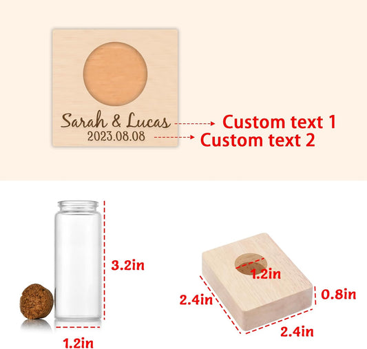 Personalized Honeymoon Sand Jar,Custom Anniversary Photo Presents, Vacation Keepsake Jar,Wedding Presents,Honeymoon Present, Bride to be Gift,Valentine’s Day Gifts for Boyfriend Girlfriend (Style 1)