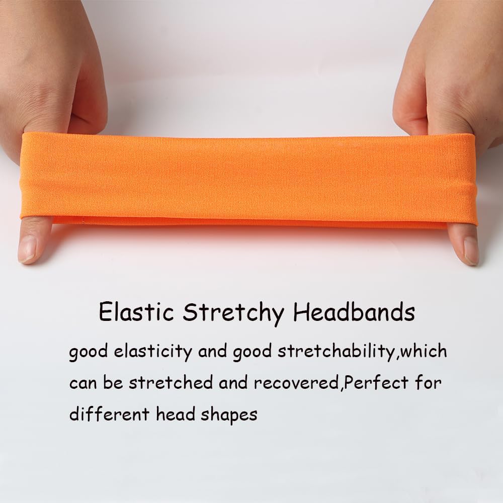 Sport Yoga Headbands,Pack of 14,Fashion Soft Elastic Polyester Sweatband Yoga Stretchy Headband for Women Man Girl