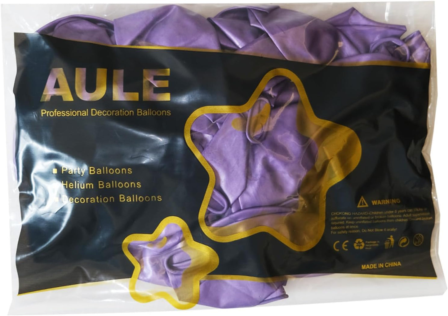 AULE Metallic Purple Balloons 5 inch 50 Pcs Dark Purple Latex Balloons Chrome Helium Shiny Thicken Balloon Perfect Party Decoration for Wedding Birthday Baby Shower Graduation Christmas Carnival