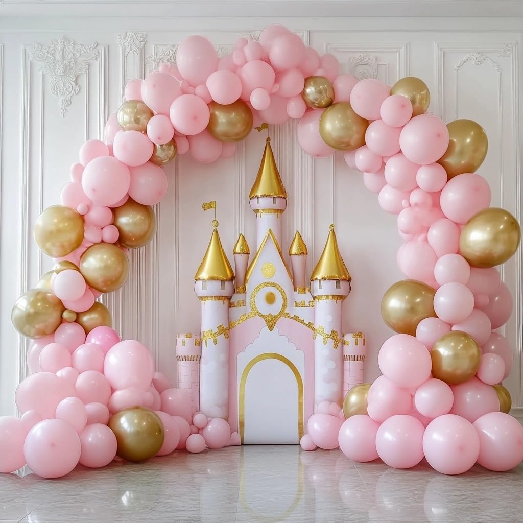 Pink Balloons 60 PCS Light Pink Balloons 12 Inch Pastel Baby Pale Pink Balloons for Girls Women Birthday Party Baby Shower Gender Reveal Wedding Decoration