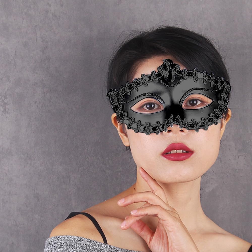 Masquerade Mask for Women- Lace Mardi Gras Masks Women Venetian Party Masquerade Mask Costume Accessories