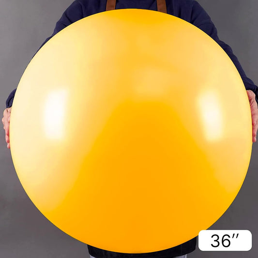 PartyWoo Mustard Yellow Balloons 4pcs 36 Inch Yellow Fall Balloons for Birthday Graduation Gender Reveal Engagement Baby Shower Bee Summer Sunflower Little Cutie Lemon Party Decorations Yellow-Y10