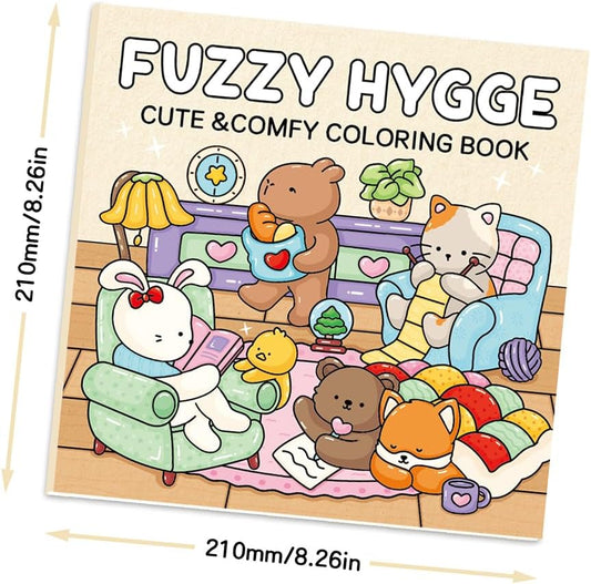 Adorable Coloring Book for Kids Ages 4–8: 40 Unique Single-Sided Pages to Prevent Bleed-Through | Thick Paper for Markers & Crayons | Screen-Free Learning Fun & Family Creative Gift (Cozy Friends)