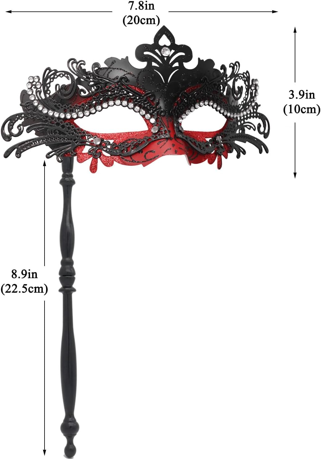 Coddsmz Masquerade Mask with Stick Venetian Mask Mardi Gras Decorations for Womens Halloween Costume Mask