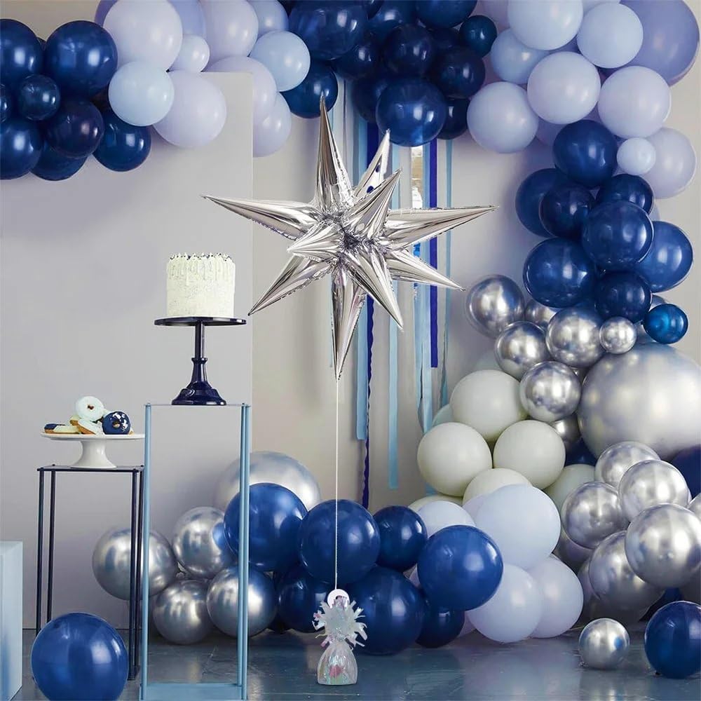 Unique Foil Fringe Foil Balloon Weight | Iridescent | 1 Pc, 4.5" x 2.25"