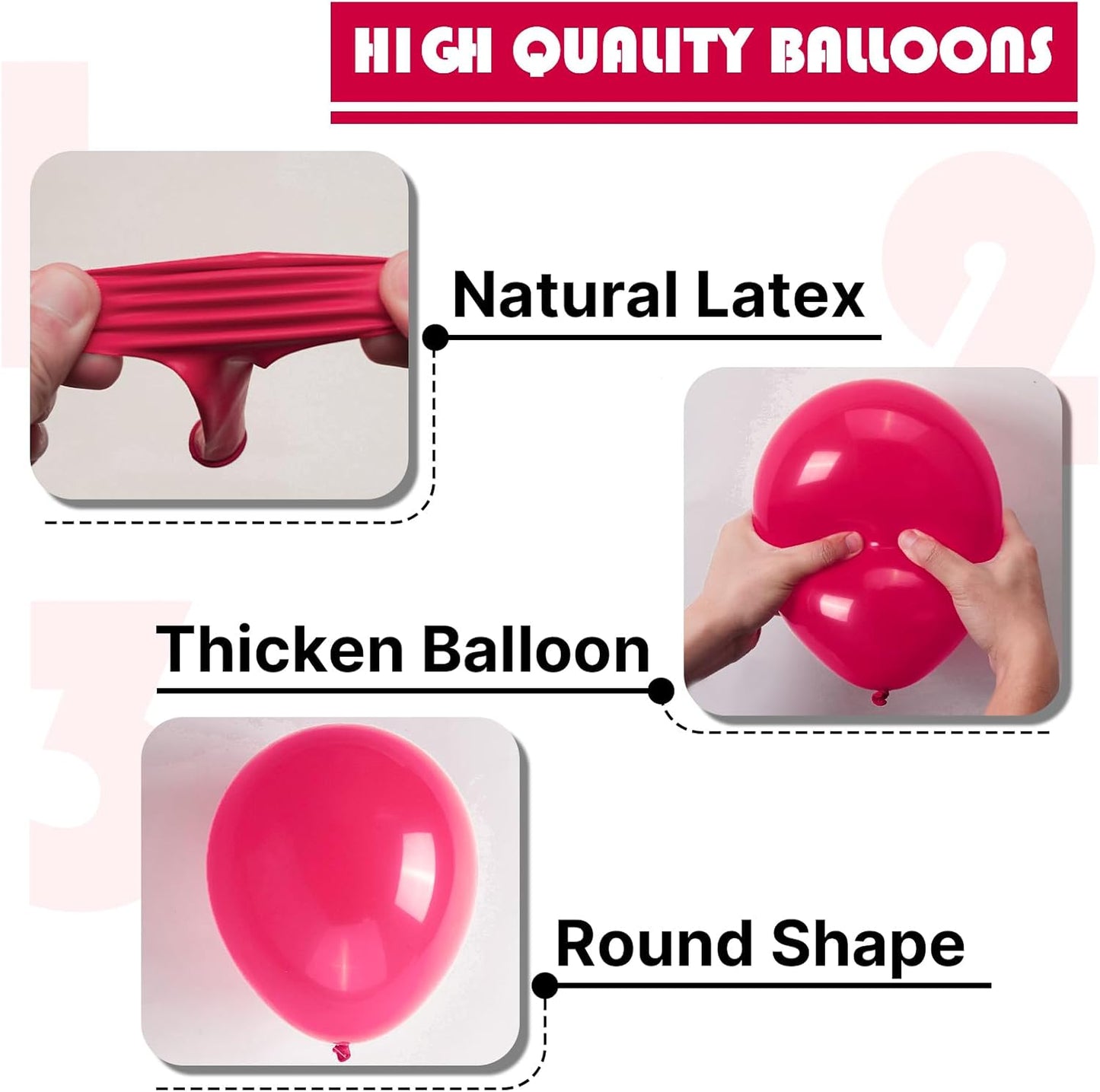 PartyWoo Hot Pink Balloons 100pcs 5 Inch Magenta Fuchsia Balloons for Baby Shower Gender Reveal Engagement Bachelorette Wedding Bridal Shower Anniversary Birthday Party Decorations Pink-Y12