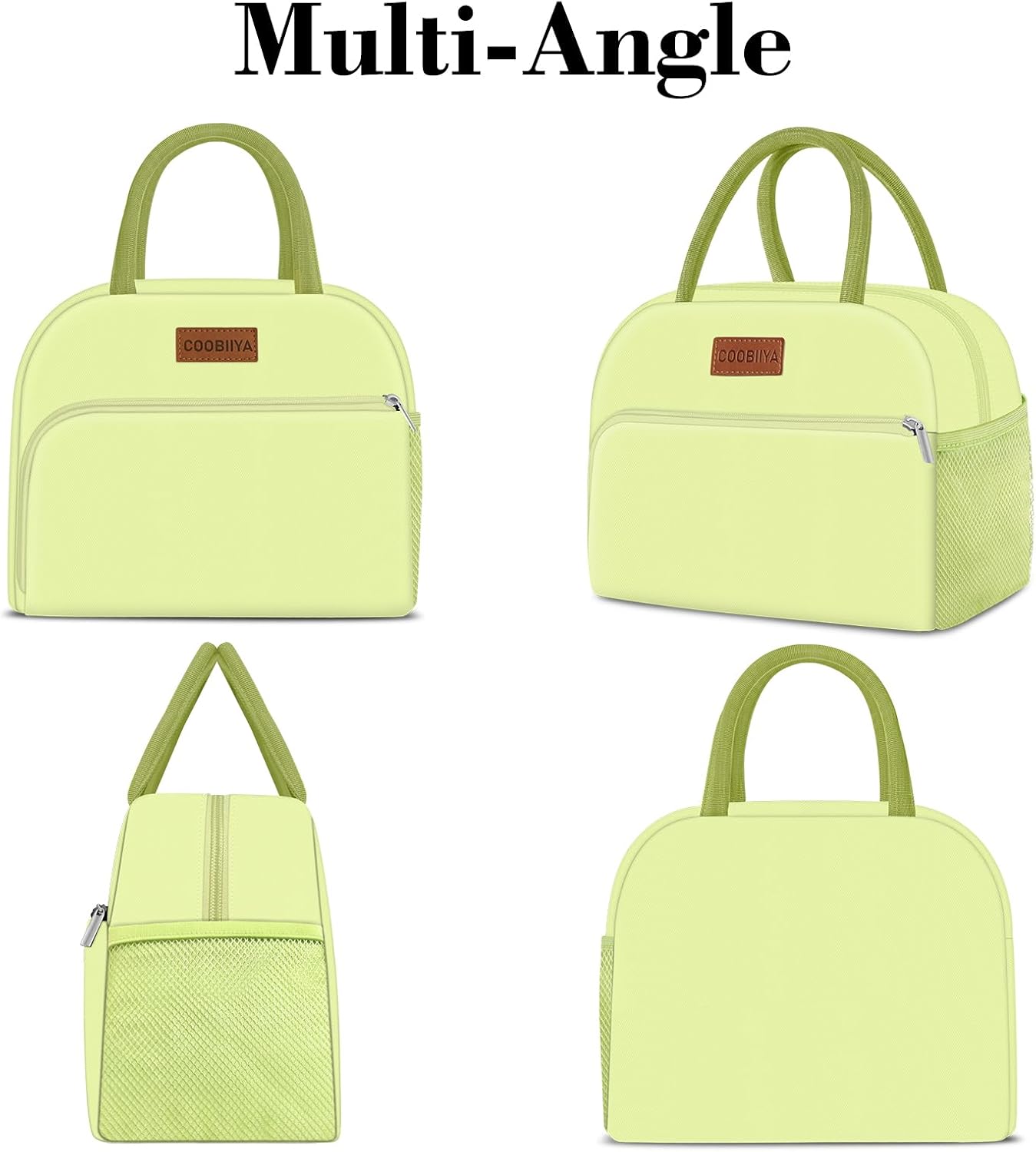 Coobiiya Lunch Bag Women, Lunch Box for Women Adult Men, Small Leakproof Cute Lunch Tote Large Capacity Reusable Insulated Cooler Lunch Container for Work/Office/Picnic/Travel-Mint Green
