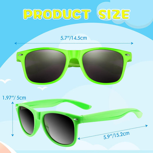ASTARON 12 Pack Party Sunglasses Bulk Neon Party Favors for Beach Wedding Party Pool Party Supplies